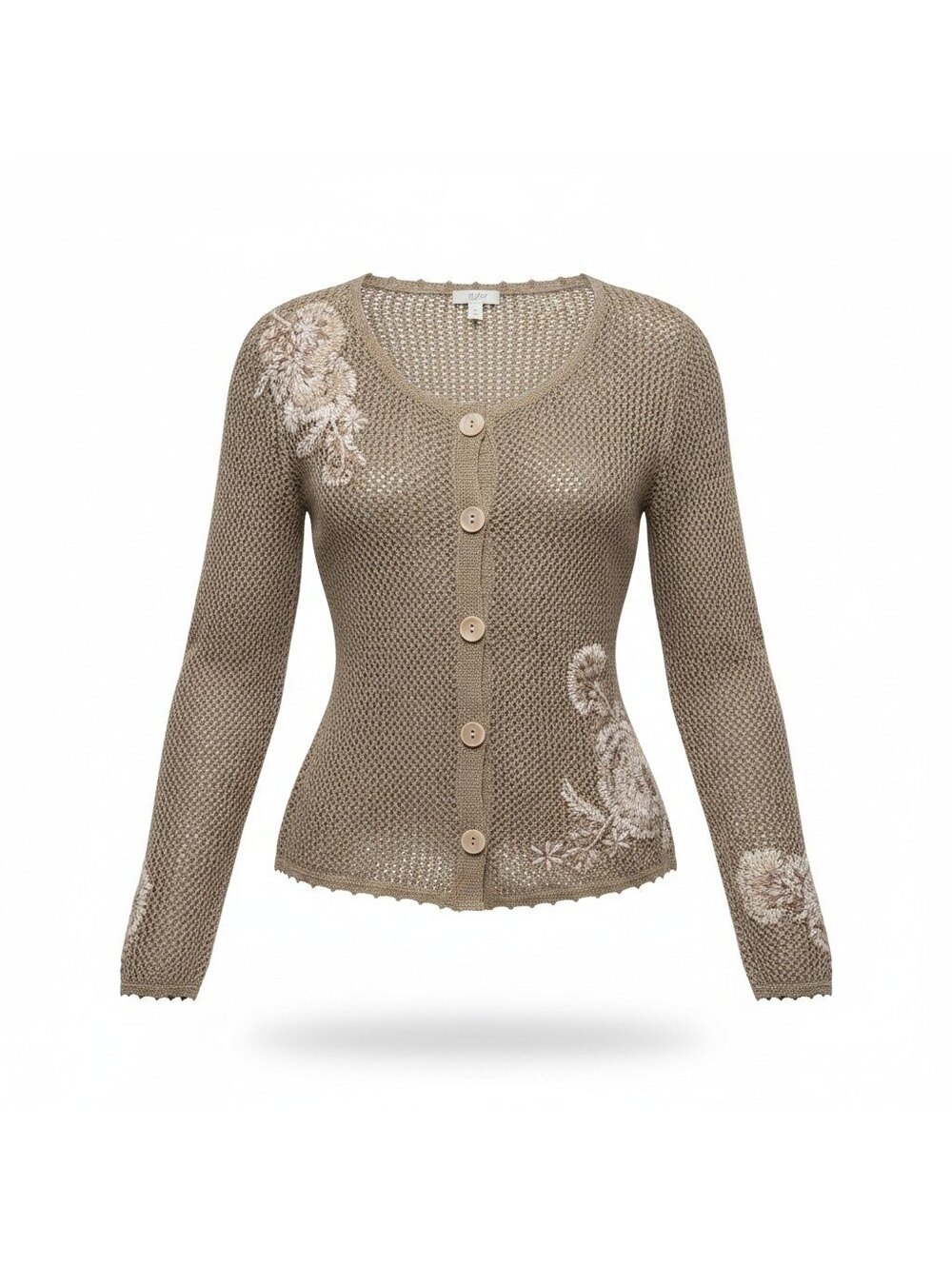 Vintage J Jill Open Stitch Crochet Cardigan